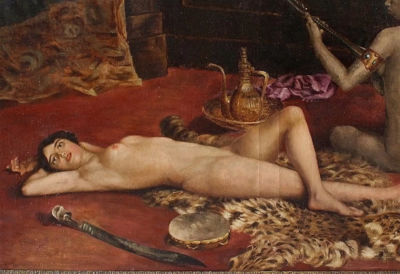 La ragazza nuda distesa - dettaglio